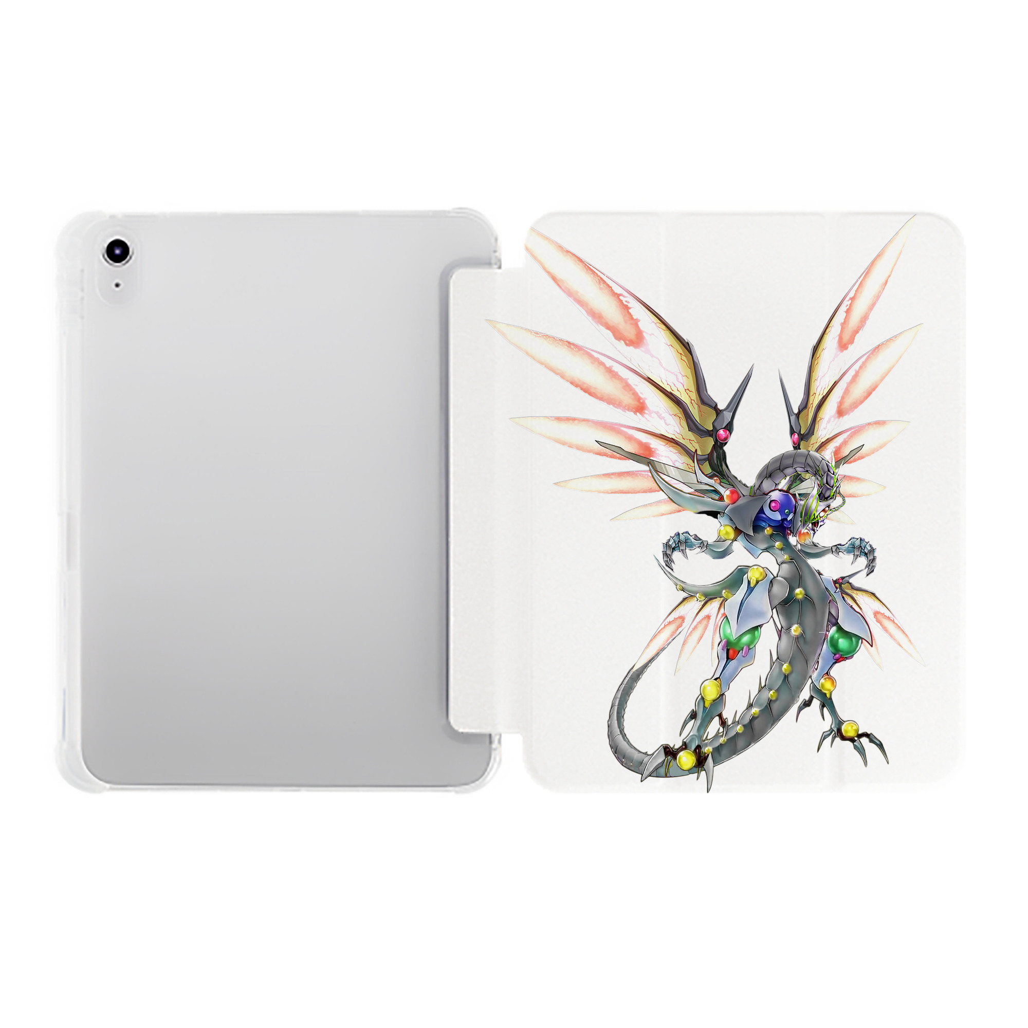 （画像用） 遊☆戯☆王 Yu-Gi-Oh! IPad ケース ペン収納付き 三つ折りスタンド PUレザー×シリコン 対応機種9.5/10.5/10.9インチ